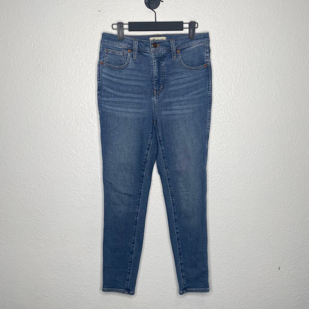 Madewell Womens Jeans Size 27 10" High Rise Skinny Crop Denim Blue Medium Wash